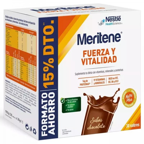 MERITENE PACK CHOCOLATE 30 SOBRES