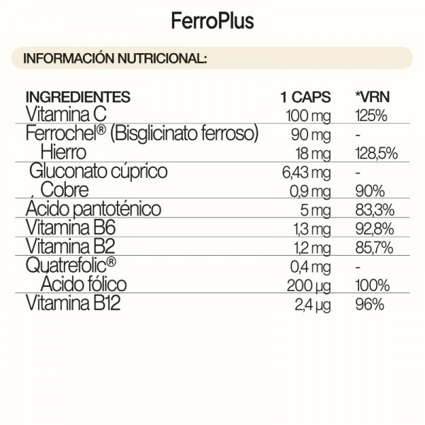 IVB Ferroplus 90 cápsulas